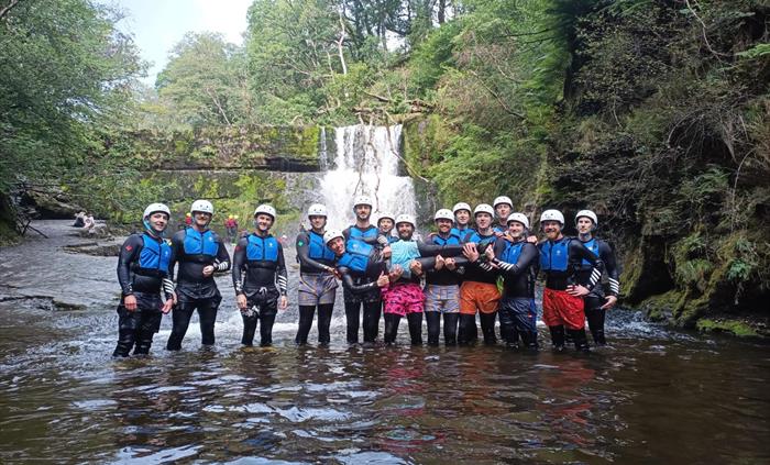 Spend your Stag with us jumping off waterfalls in the Brecon Beacons